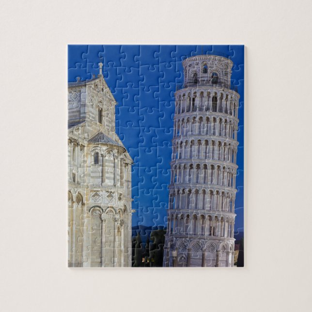 Leaning Tower of Pisa at night Jigsaw Puzzle (Vertical)