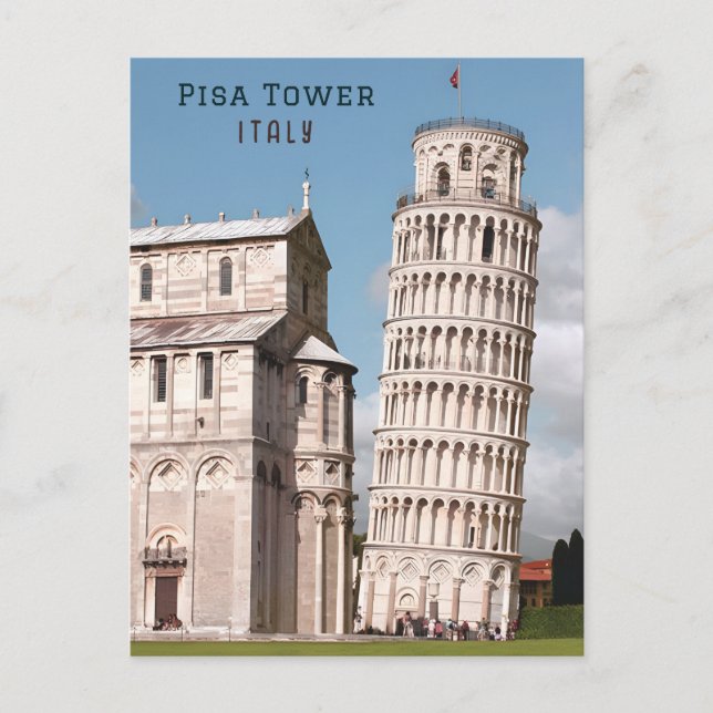 Leaning Tower of Pisa Italy Europe Travel Postcard (Front)
