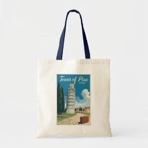 Leaning Tower of Pisa Italy Travel Art Vintage Tote Bag