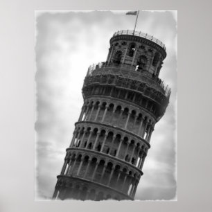 Leaning Tower of Pisa Italy Travel Poster