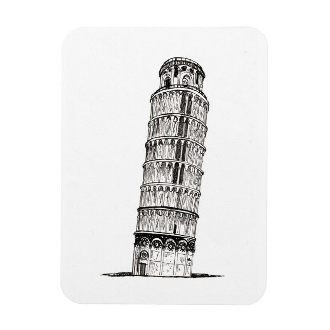 Leaning Tower of Pisa Italy's Famous Landmark Magnet (Vertical)