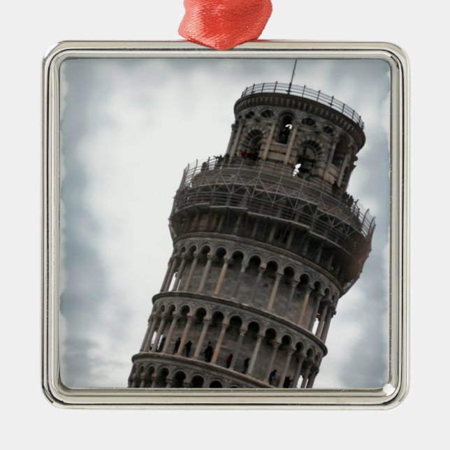 Leaning Tower of Pisa Metal Tree Decoration (Front)