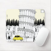 Leaning Tower of Pisa Mouse Mat (With Mouse)