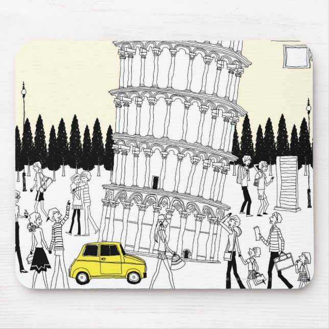 Leaning Tower of Pisa Mouse Mat (Front)