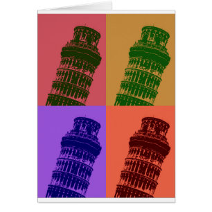 Leaning Tower of Pisa Pop Art
