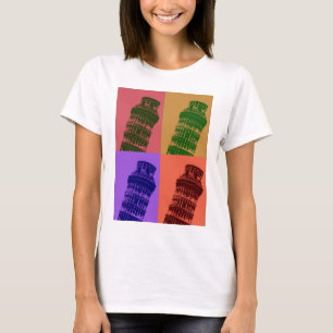 Leaning Tower of Pisa Pop Art T-Shirt