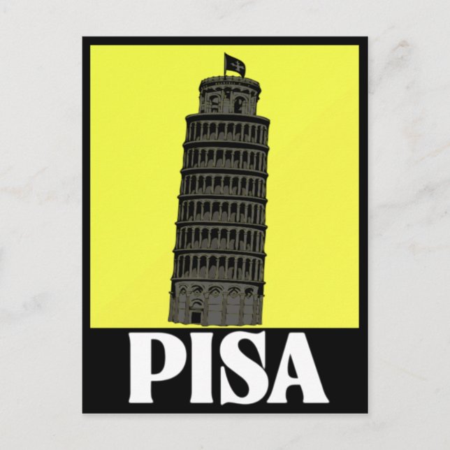 Leaning tower of Pisa Postcard Design (Front)
