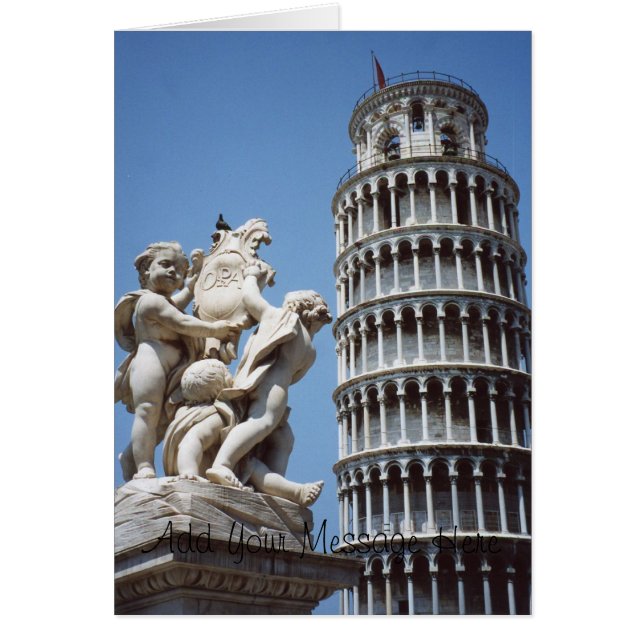 Leaning Tower of Pisa with Cherub Statue (Front)