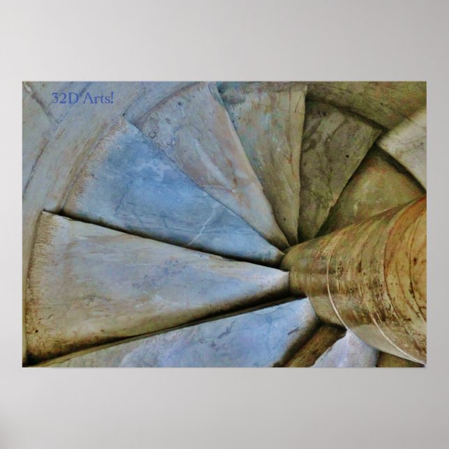 Leaning Tower Spiral Staircase, Poster Print (Front)