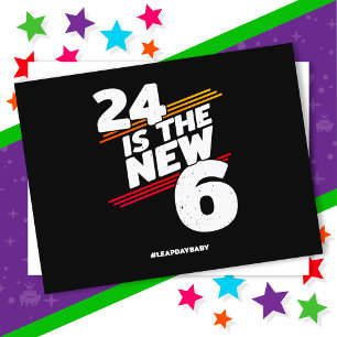 Leap Day 24th Birthday Party New Leap Year Feb 29 Postcard