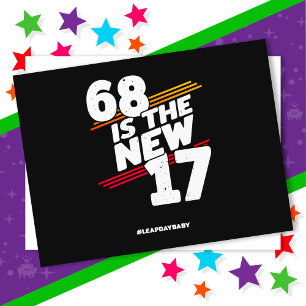 Leap Day 68th Birthday Party New Leap Year Feb 29 Postcard