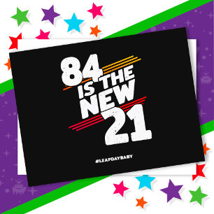 Leap Day 84th Birthday Party New Leap Year Feb 29 Postcard