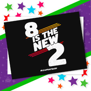Leap Day 8th Birthday Party New Leap Year Feb 29 Postcard
