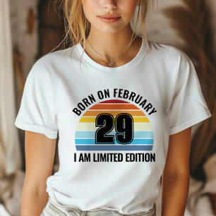 Leap Day Feb 29 Vintage Sunset Leap Year Birthday T-Shirt