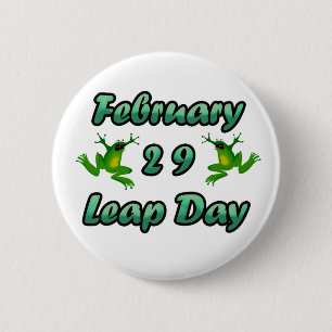 Leap Day February 29 6 Cm Round Badge
