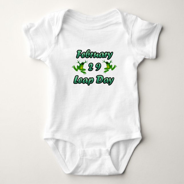 Leap Day February 29 Baby Bodysuit (Front)