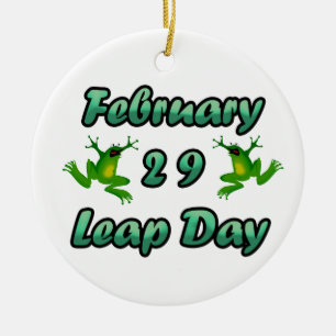 Leap Day February 29 Ceramic Tree Decoration