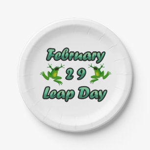 Leap Day February 29 Paper Plate