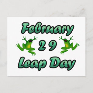 Leap Day February 29 Postcard