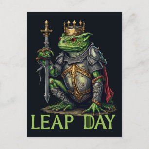 Leap Day Frog King Postcard
