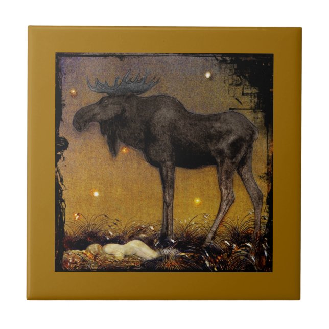 Leap Elk Princess Cotton Asleep Tile (Front)