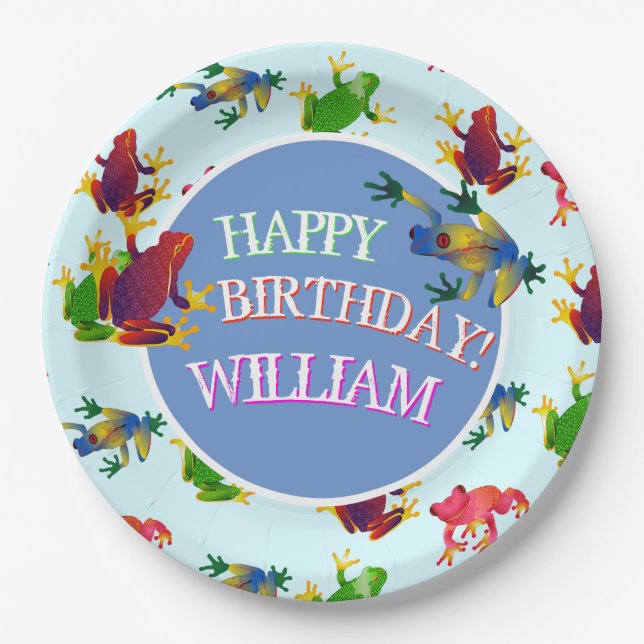 Leap Frog Tropical Paper Plate (Front)