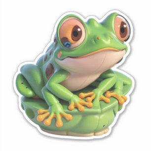Leap into Happiness with Our Frog Sticker Packs
