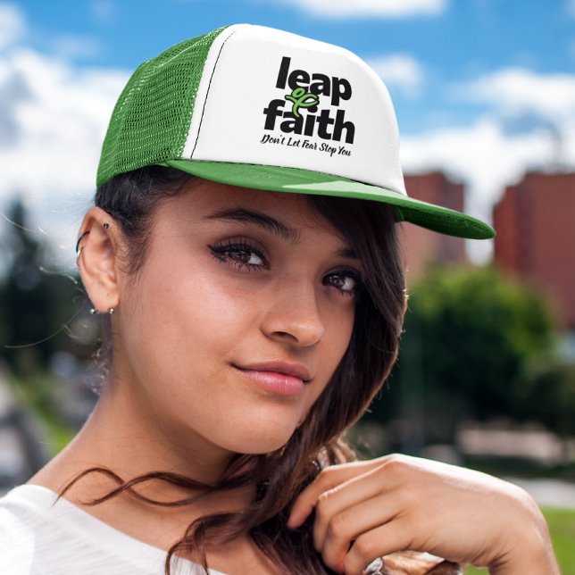 Leap Of Faith Don't Let Fear Stop You Trucker Hat (Creator Uploaded)