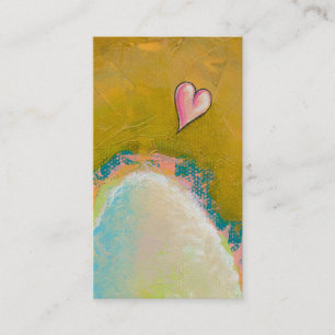 Leap of faith little heart hopeful art painting business card