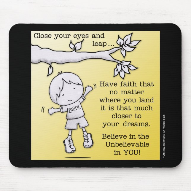 Leap of Faith Mouse Mat (Front)
