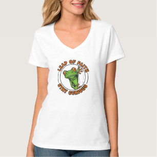 Leap Of Faith Stay Curious Frog Art T-Shirt