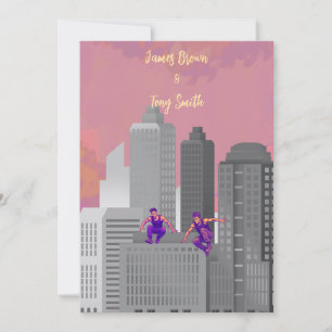 Leap Of Love Parkour wedding Invitation