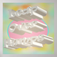 Leap Over Humps art design misty pastels and white