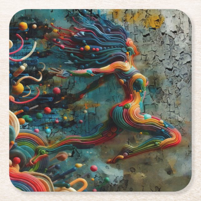 Leap Square Paper Coaster (Front)