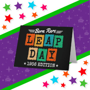 Leap Year 1936 Born Rare 1936 Leap Day Birthday Card