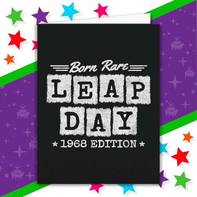 Leap Year 1968 Born Rare 1968 Leap Day Birthday Card (Creator Uploaded)