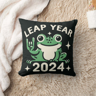 Leap Year 2024 Frog  Cushion