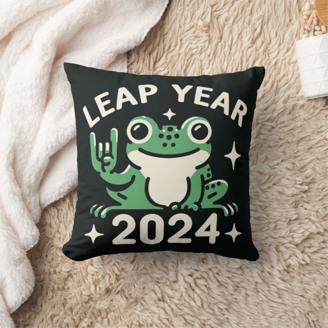 Leap Year 2024 Frog  Cushion (Blanket)