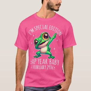 Leap Year Baby Dabbing Frog Leap Day Birthday Boys T-Shirt