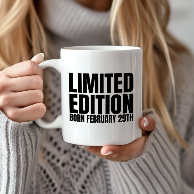 Leap Year Birthday Born February 29 Leap Day Coffee Mug (Embrace your Leap Day birthday celebration with this cozy mug, perfect for savoring the moment!)