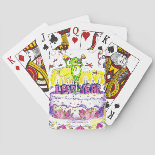 LEAP YEAR BIRTHDAY CAKE PLAYING CARDS