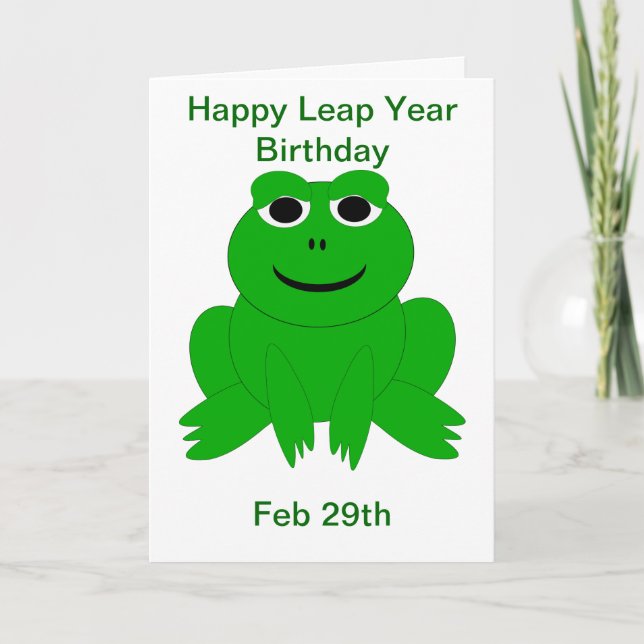 Leap Year Birthday Card (Front)