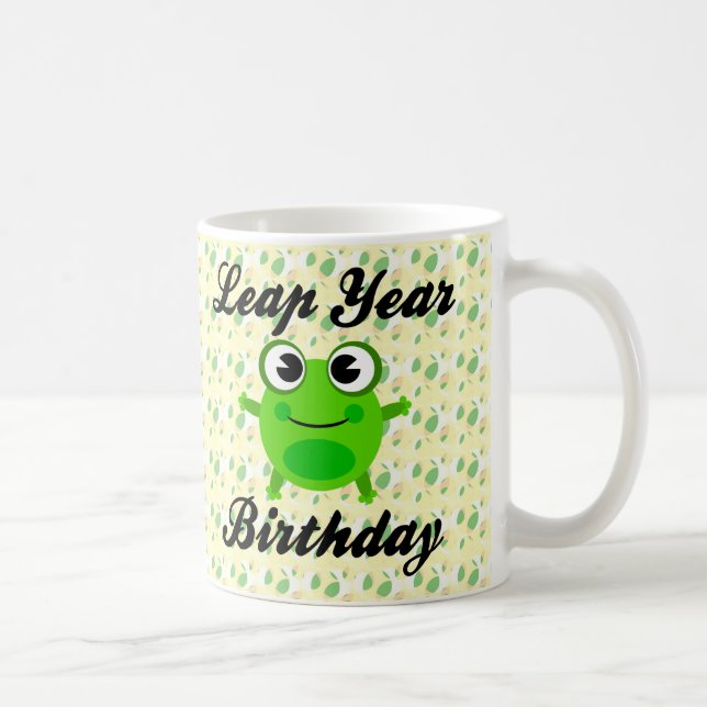 Leap Year Birthday, Cute Frog Coffee Mug (Right)