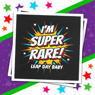 Leap Year Birthday Feb 29th Leap Day Birthday Napkin