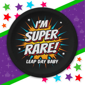 Leap Year Birthday Feb 29th Leap Day Birthday Paper Plate