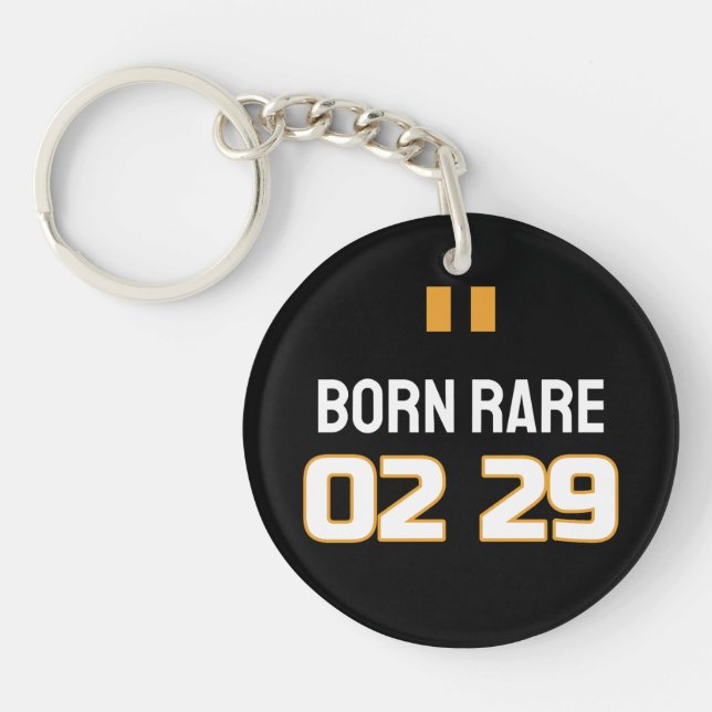 Leap Year Birthday Gift Key Ring (Front)