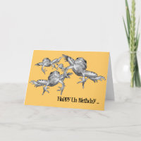 Leap Year Birthday: Leaping Frogs: Pencil Drawing