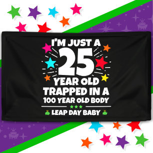 Leap Year Birthday Party 100th Birthday Leap Day Banner