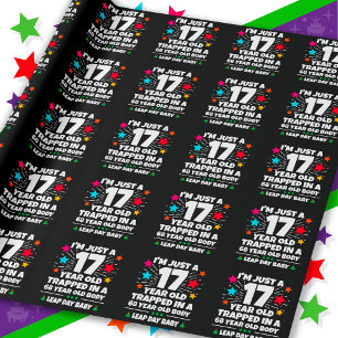 Leap Year Birthday Party 68th Birthday Leap Day Wrapping Paper