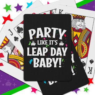 Leap Year Birthday Party Leap Day Baby Feb 29th Playing Cards